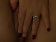 Fingering wife’s creampied cunny and arsehole