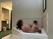 Sex in the jacuzzi at the hotel