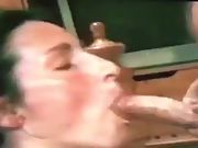 Slut wife enjoys sucking and licking rock hard cock